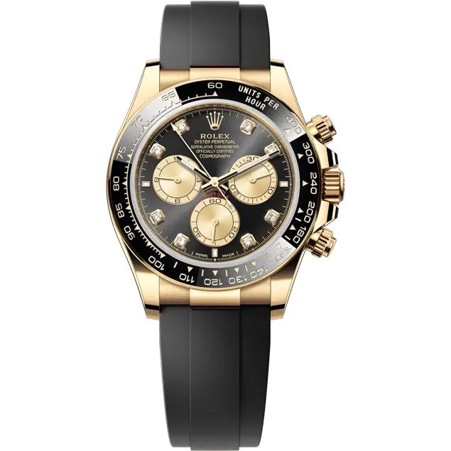 Rolex Rubber Yellow Gold Ceramic Daytona 126518ln Black Diamond